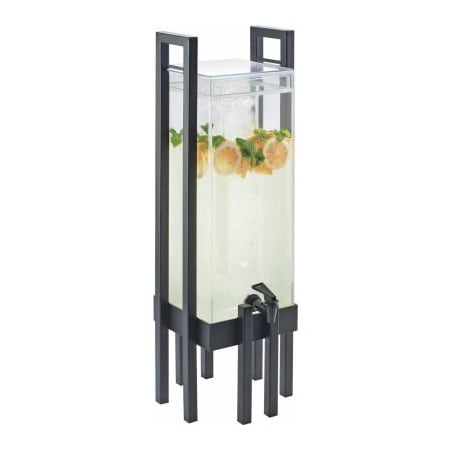 Cal-Mil Cal-Mil 3302-3-13 One by One Acrylic Beverage Dispenser W/Ice Chamber 9"W x 9"D x 28-1/2"H Black 512143